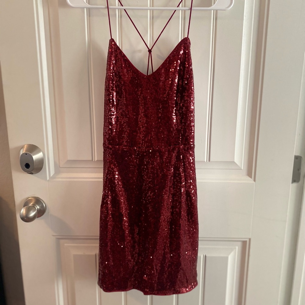 Maroon Sparkle Dress